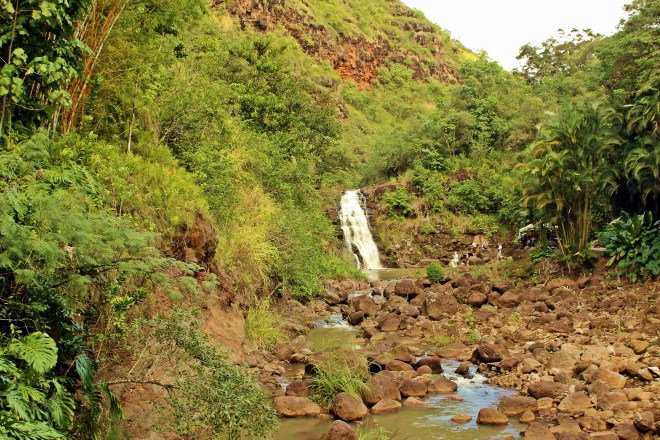 A view of the falls, you could swim below the falls as well. 
