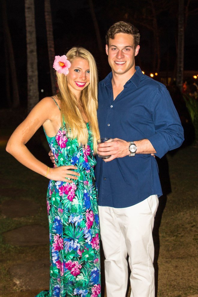 Steph and the birthday boy before dinner