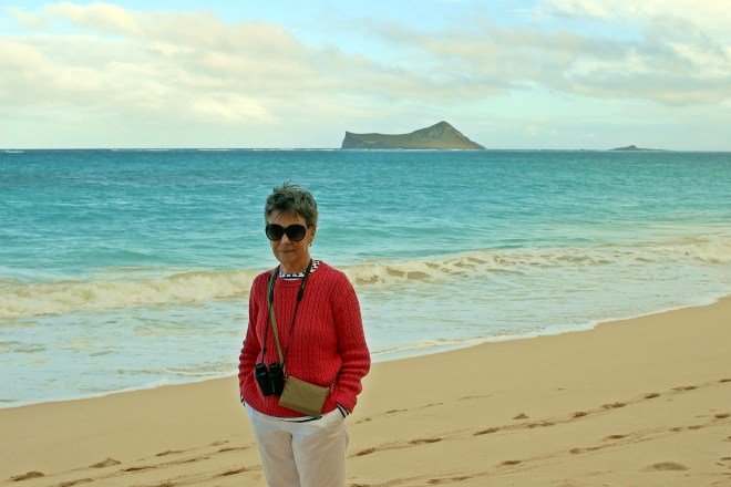 Mom Mom at Kailua beach