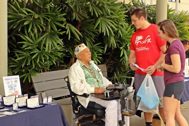 Speaking with a survivor of Pearl Harbor.