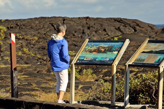Near where the lava meets the ocean