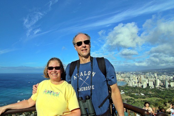 Here we are at the top with Honolulu in the background