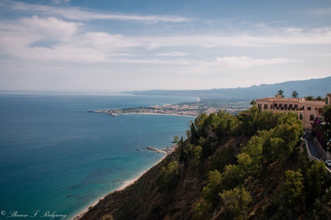 View from the square in Taormina