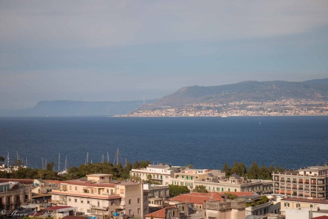 The harbor in Messina from above