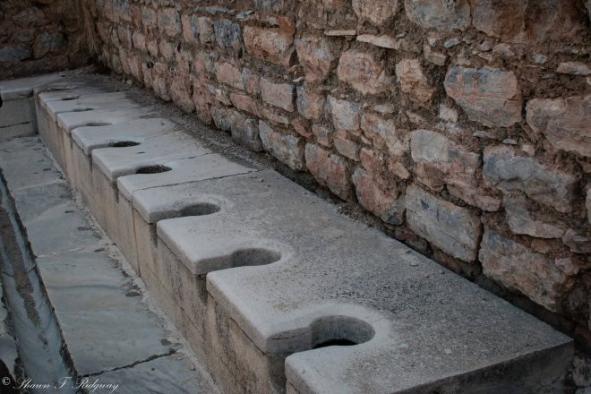 Roman public toilets