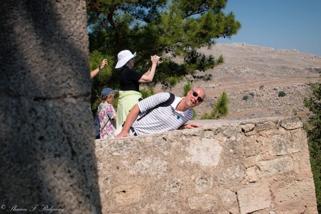 Conrad being goofy on the top of the ruins
