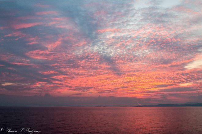 Sunset leaving Athens