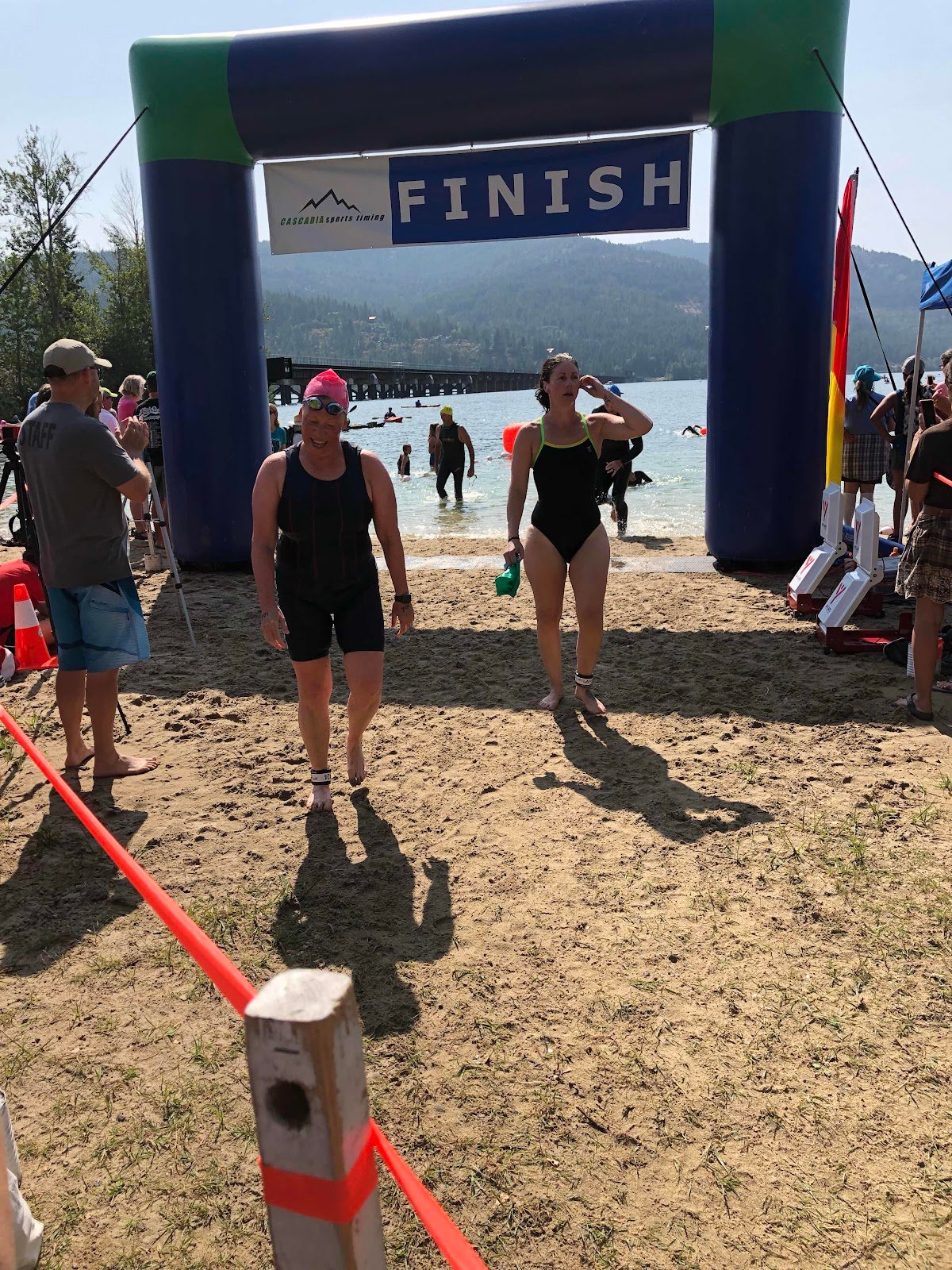 Me crossing the finish line