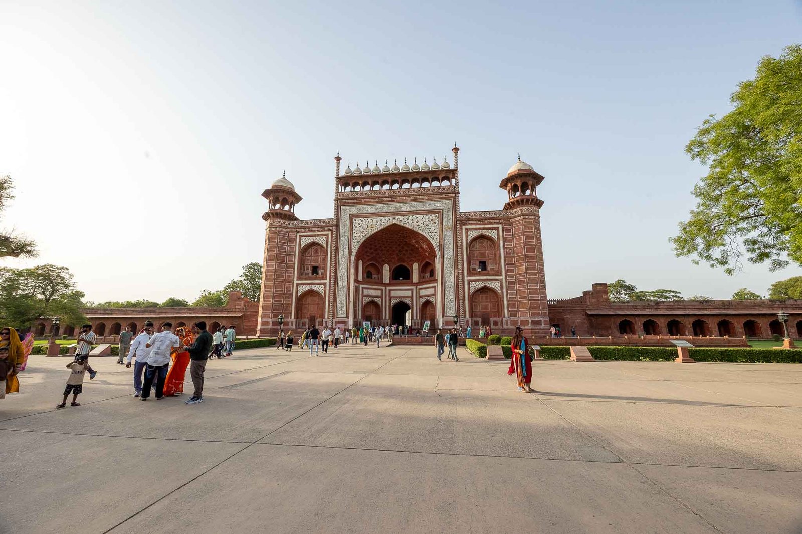 The North gate - there are 4 of these for symmetrical reasons surrounding the Taj.