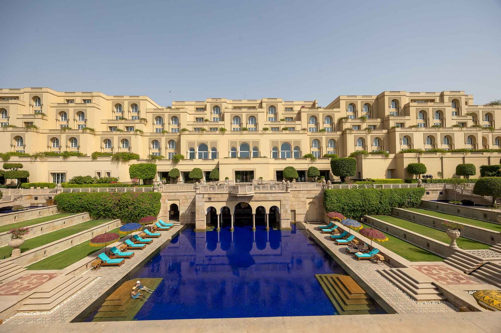 Views of the Oberoi Amarvilles Pool