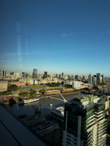 View from the restaurant at the top of the hotel