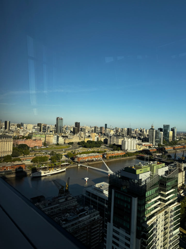 View from the restaurant at the top of the hotel
