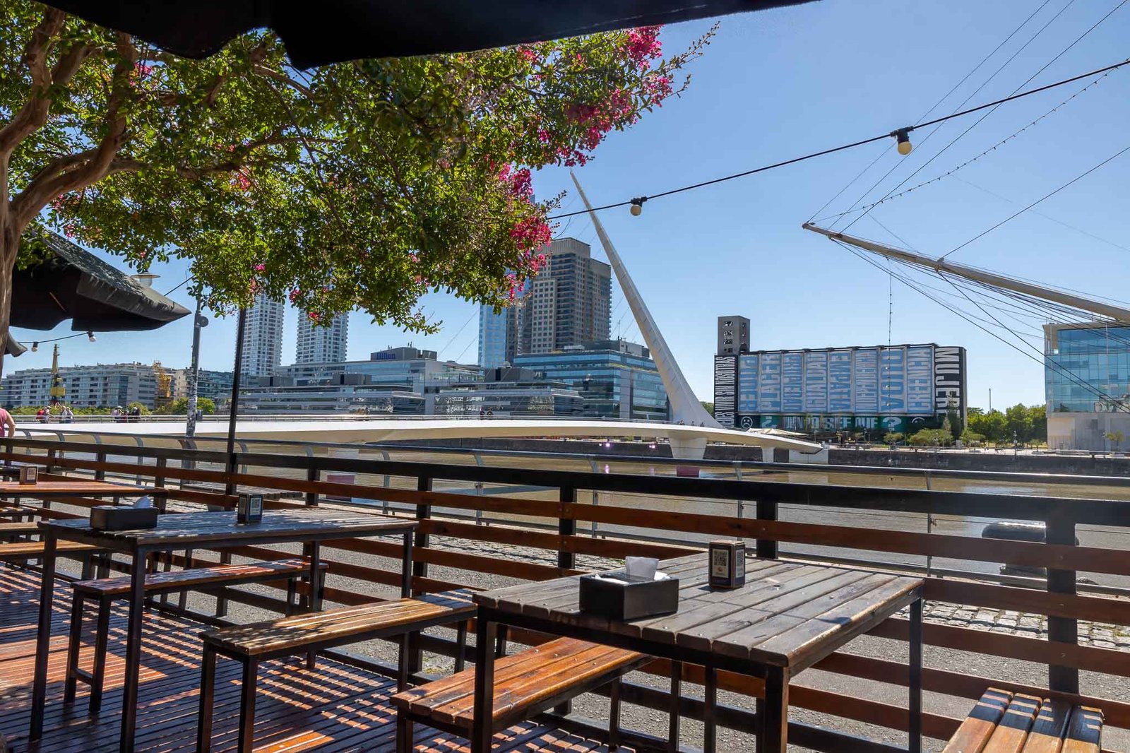 Waterfront cafe in Buenos Aires.