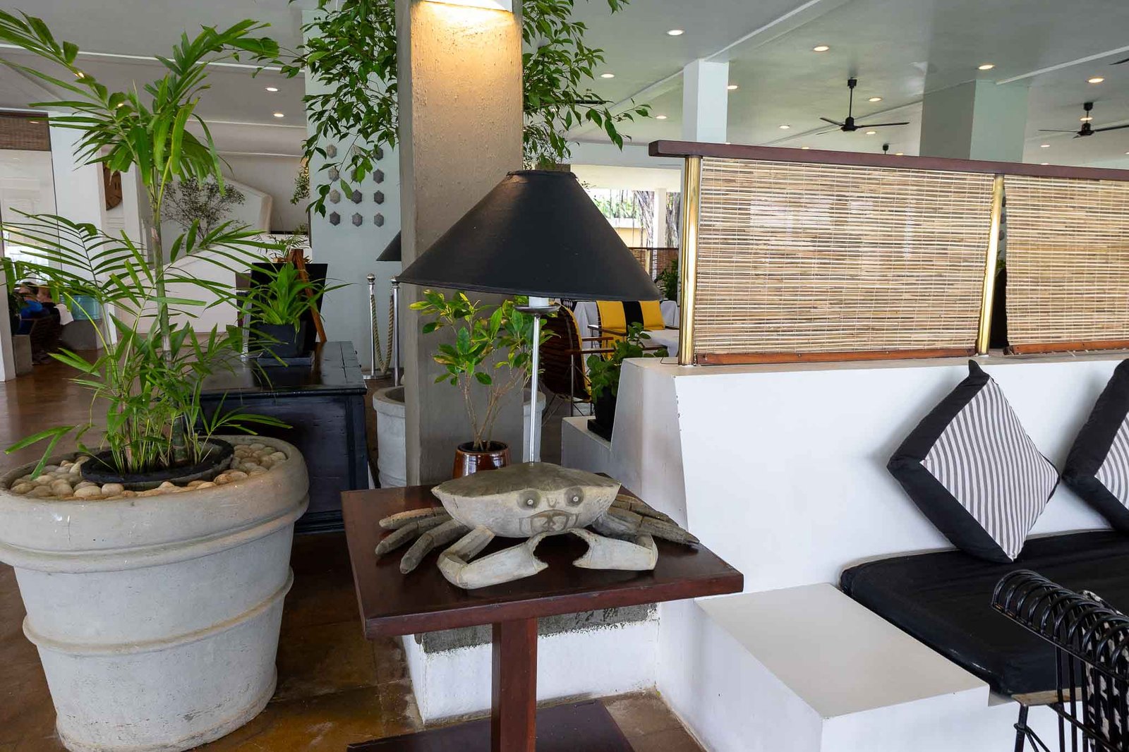 Lobby of the Blue Water Hotel and spa
