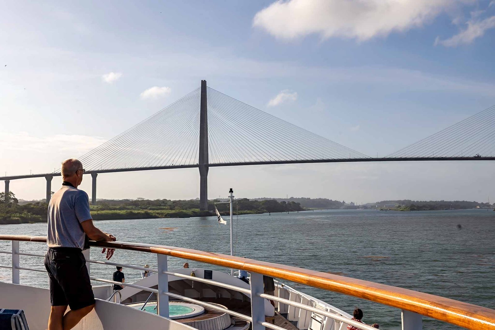 Atlantic Bridge and Conrad on our Balcony
