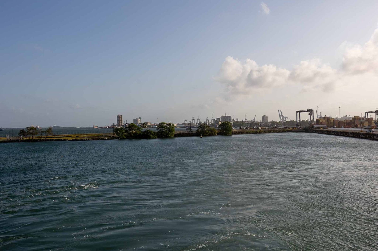 Pulling away from the port
