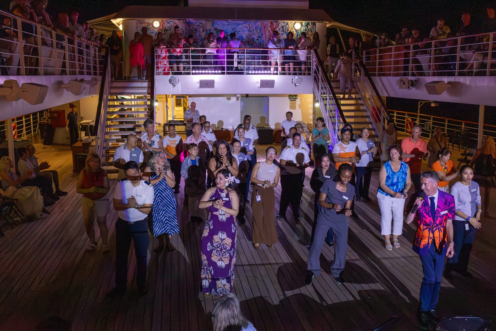 Dance party on deck after the BBQ