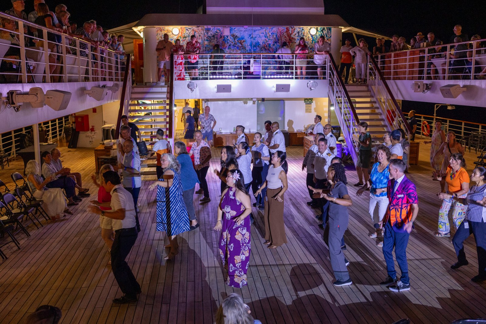 Dance party on deck after the BBQ