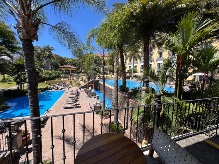 Pools and grounds of the Marriott Hacienda Belen in San Jose Costa Rica