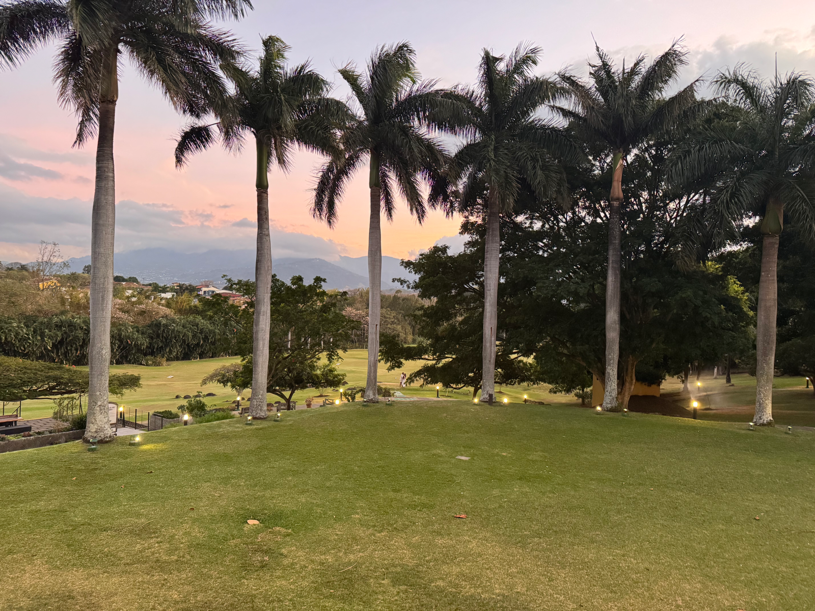 View of the groudns from our dinner spot
