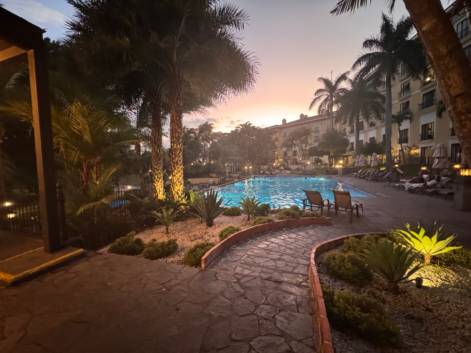 Pools and grounds of the Marriott Hacienda Belen in San Jose Costa Rica