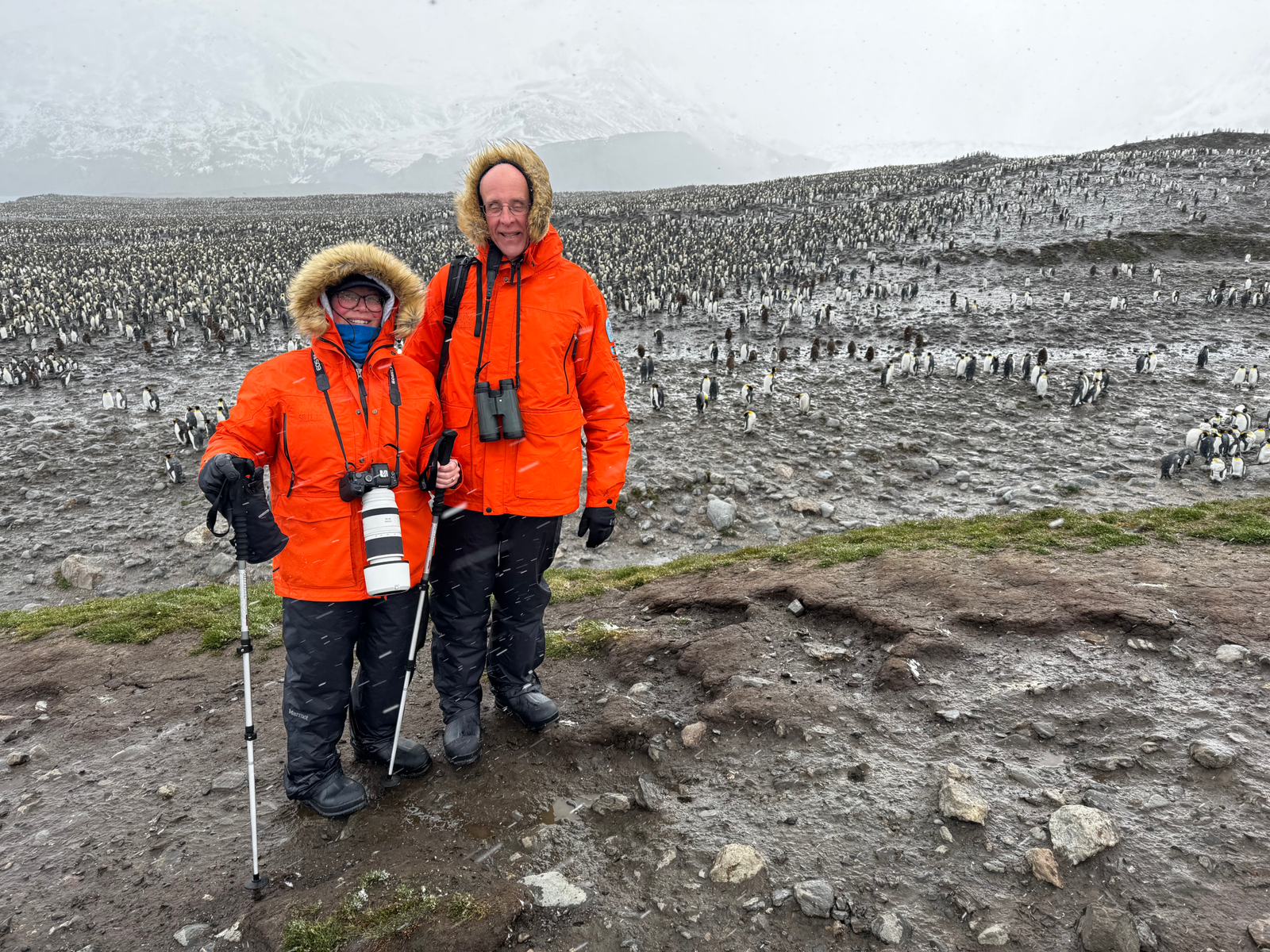 Us in front of the King Penguin colony