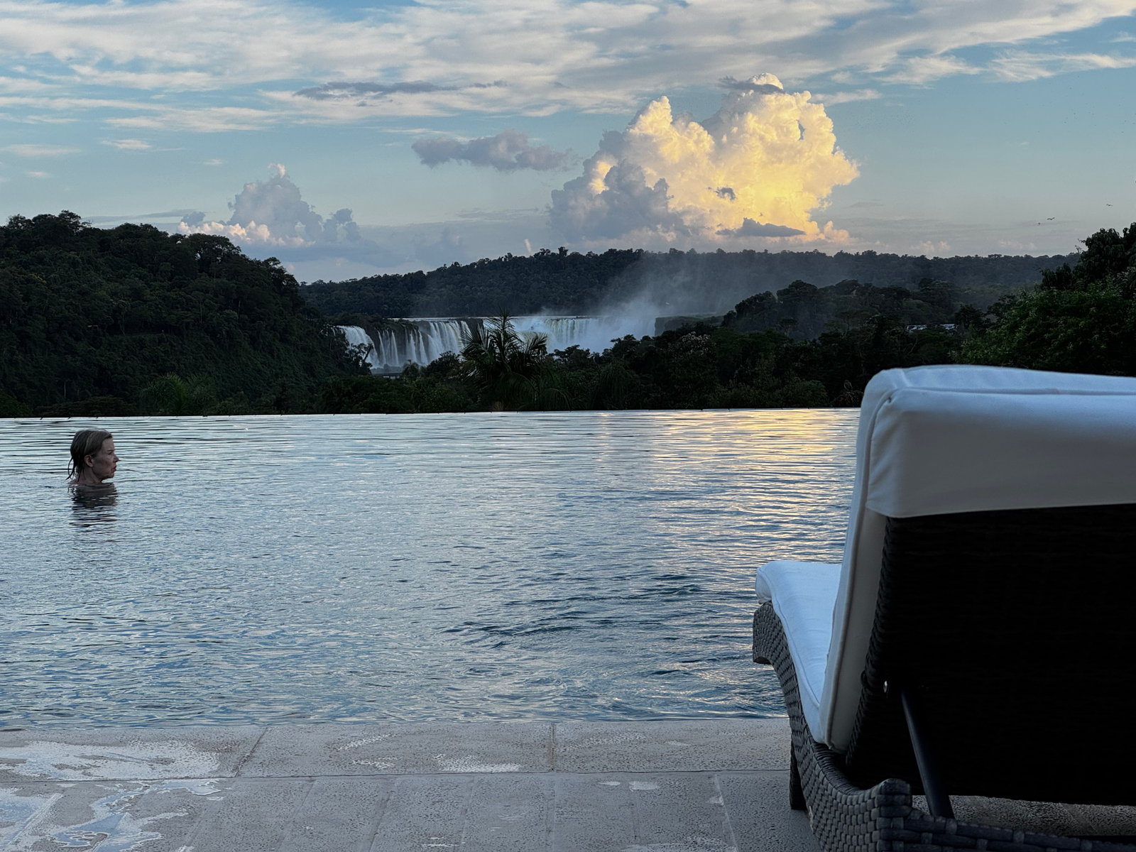 Infinity pool and falls