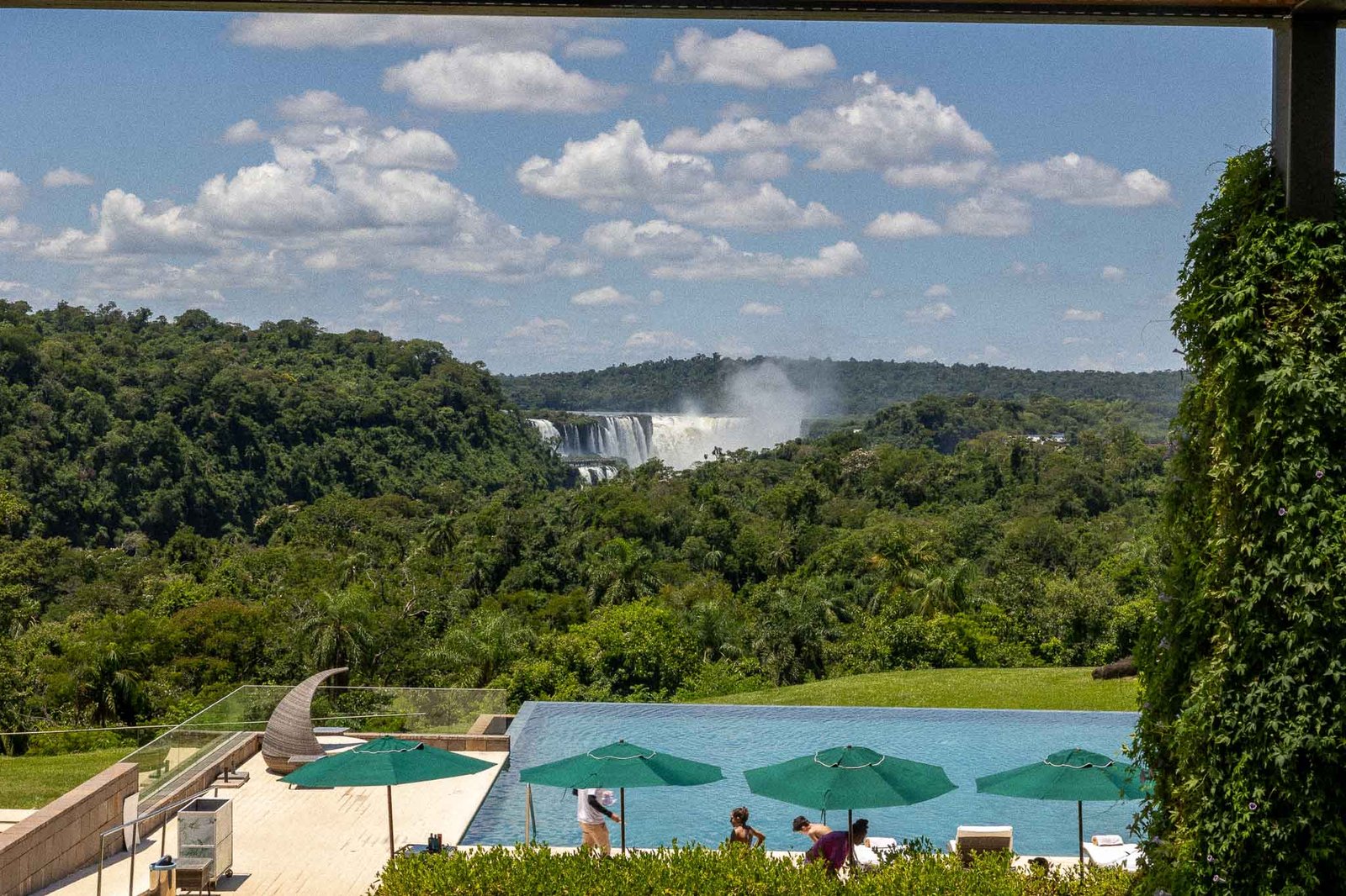 View of the falls from the hotel