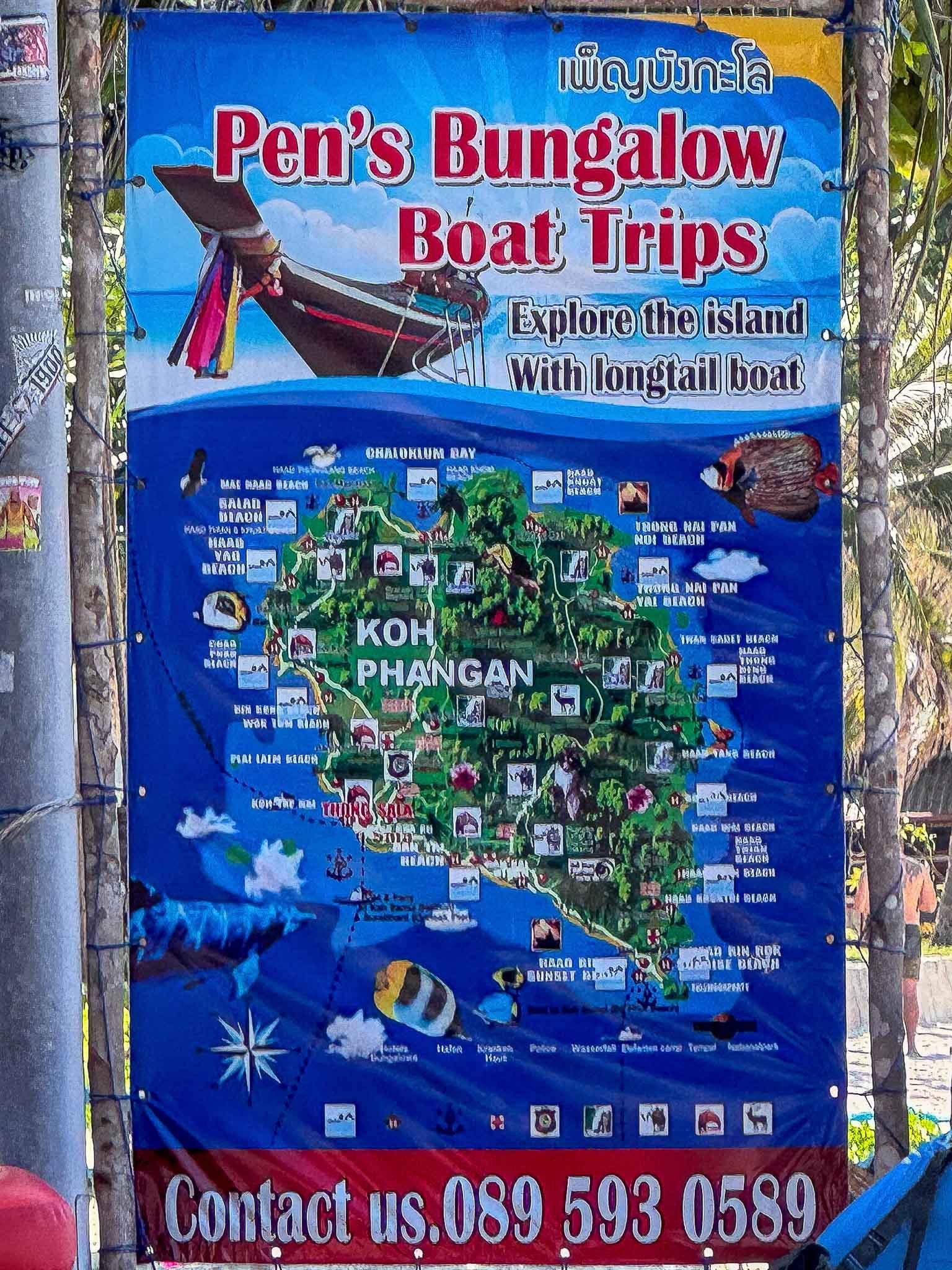 Sign for the little beach area
