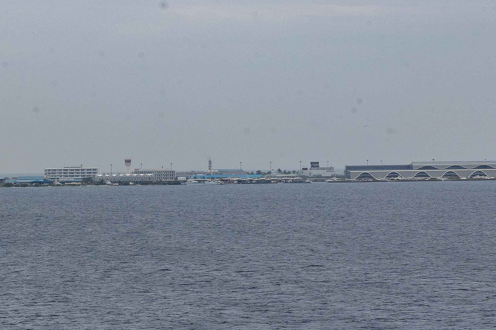 Views of the airport from the ship - very busy airport with large planes landing quite often