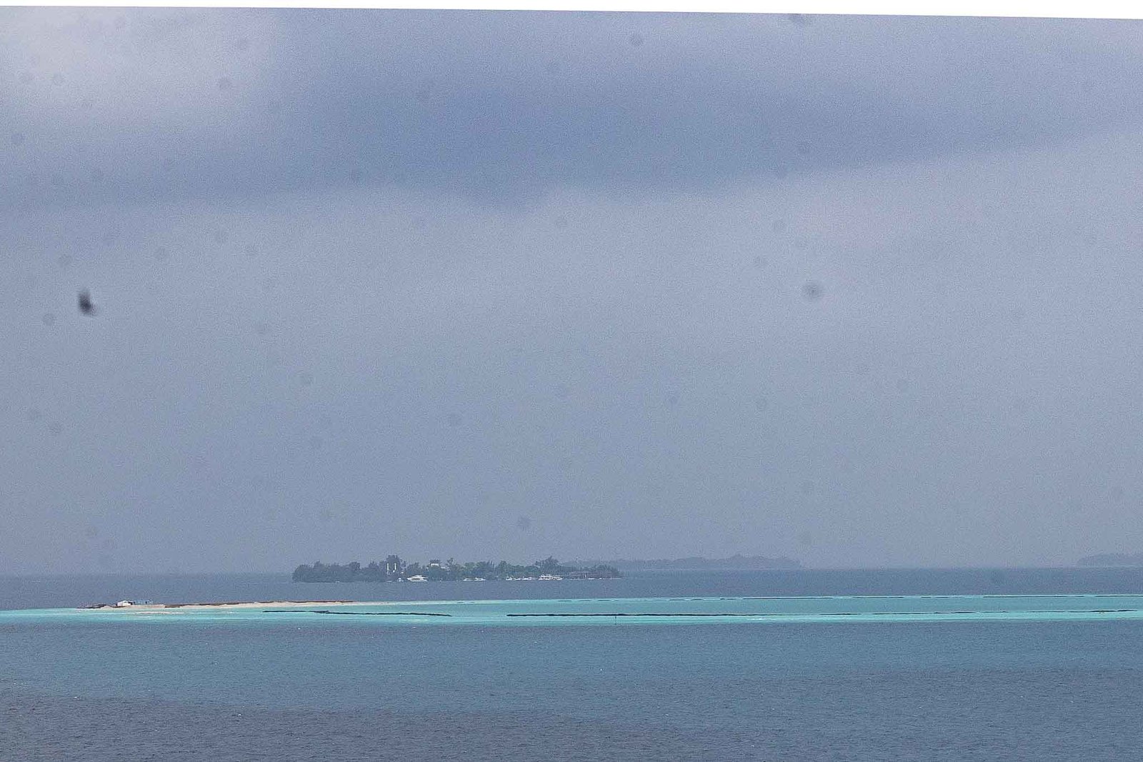 View of one of the many little islands or Atolls from the ship
