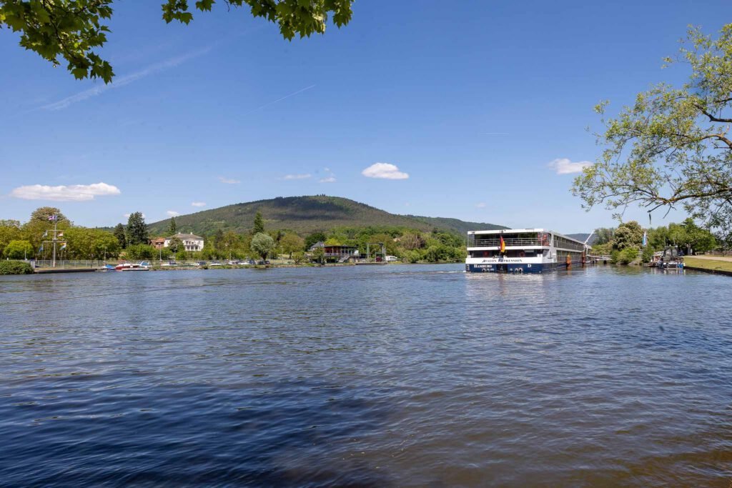 Our ship parked on the riverbank
