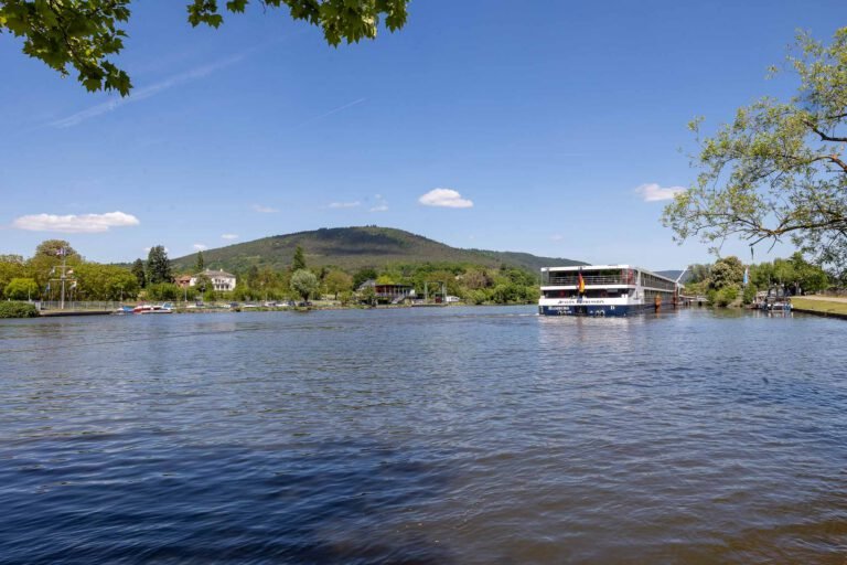Our ship parked on the riverbank