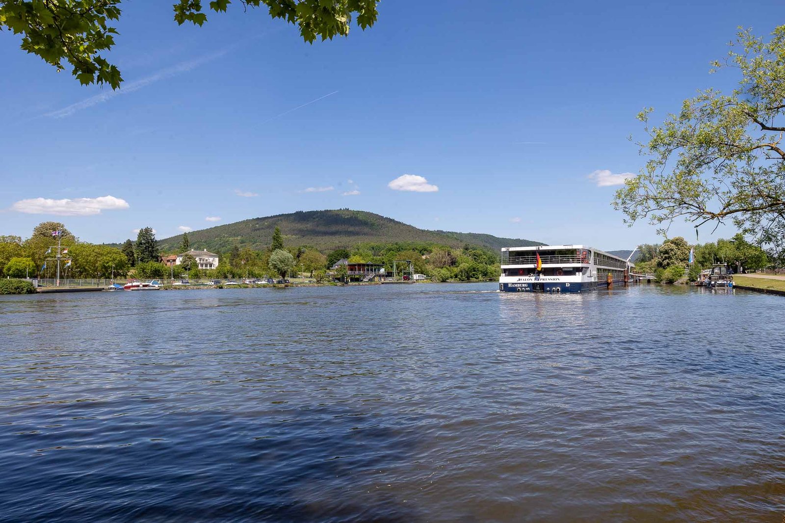 Our ship parked on the riverbank