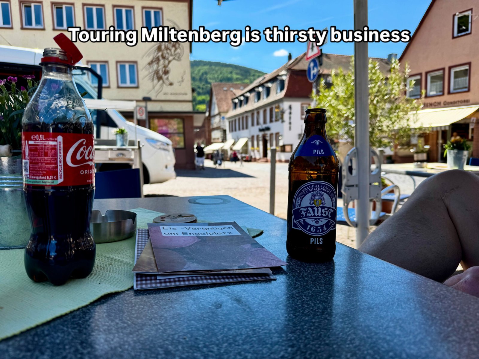 Cafe where we stopped in Miltenberg