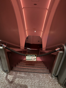 Stairs to the lower deck of the A380