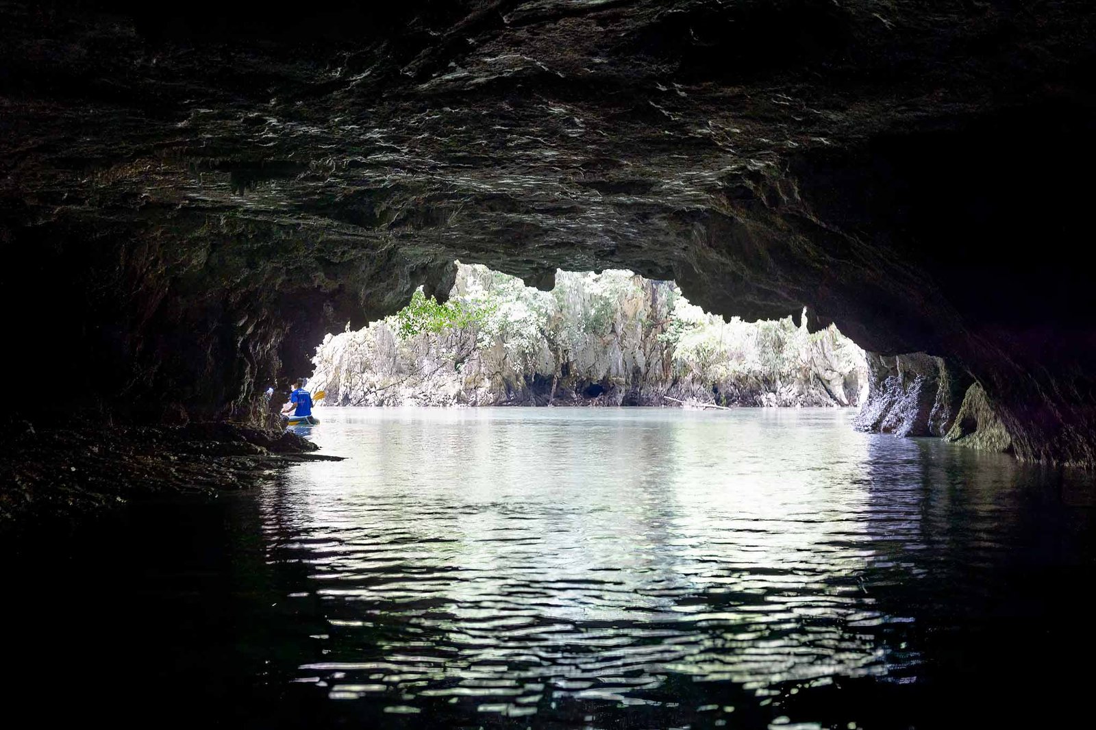 Views inside of the caves and grottos