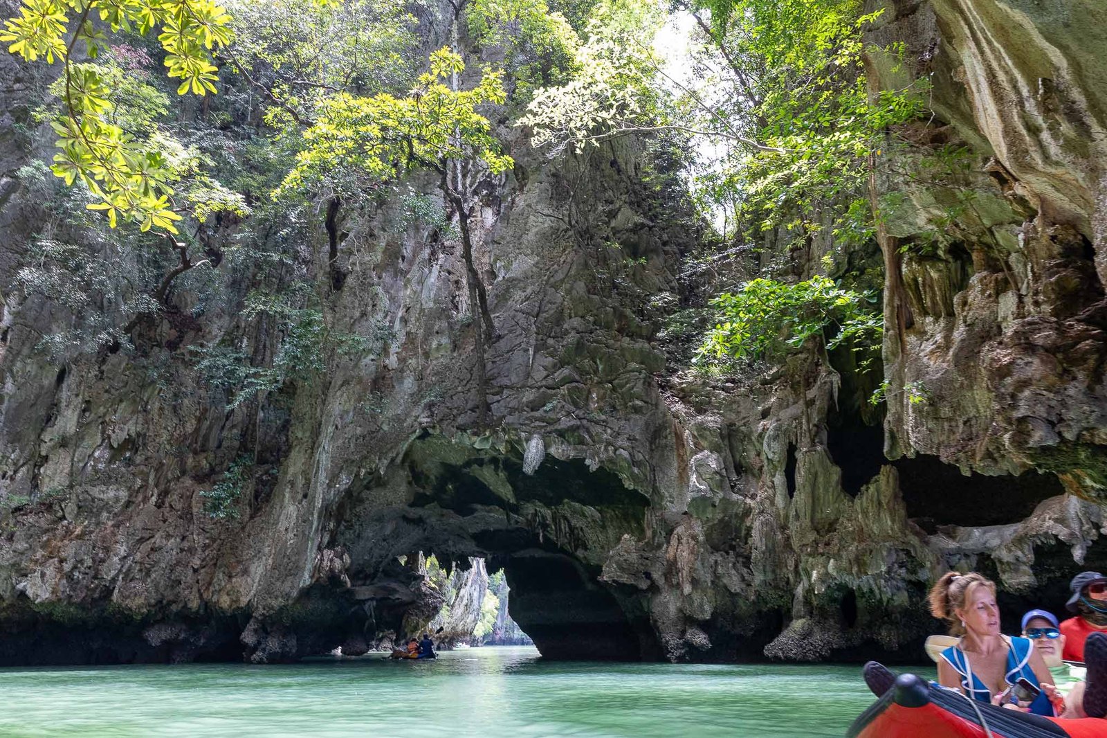 Views inside of the caves and grottos