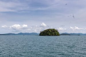 heading out to the caves on the speed boat