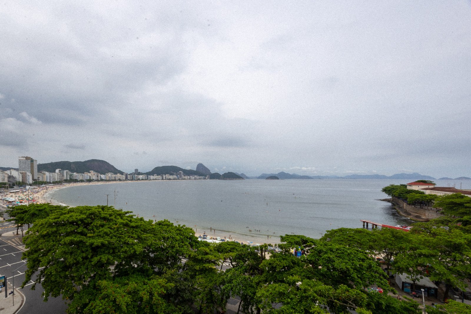 View of Copacabana beach from our room