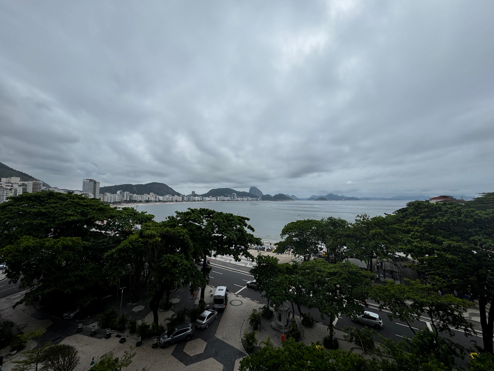 View of Copacabana beach from our room