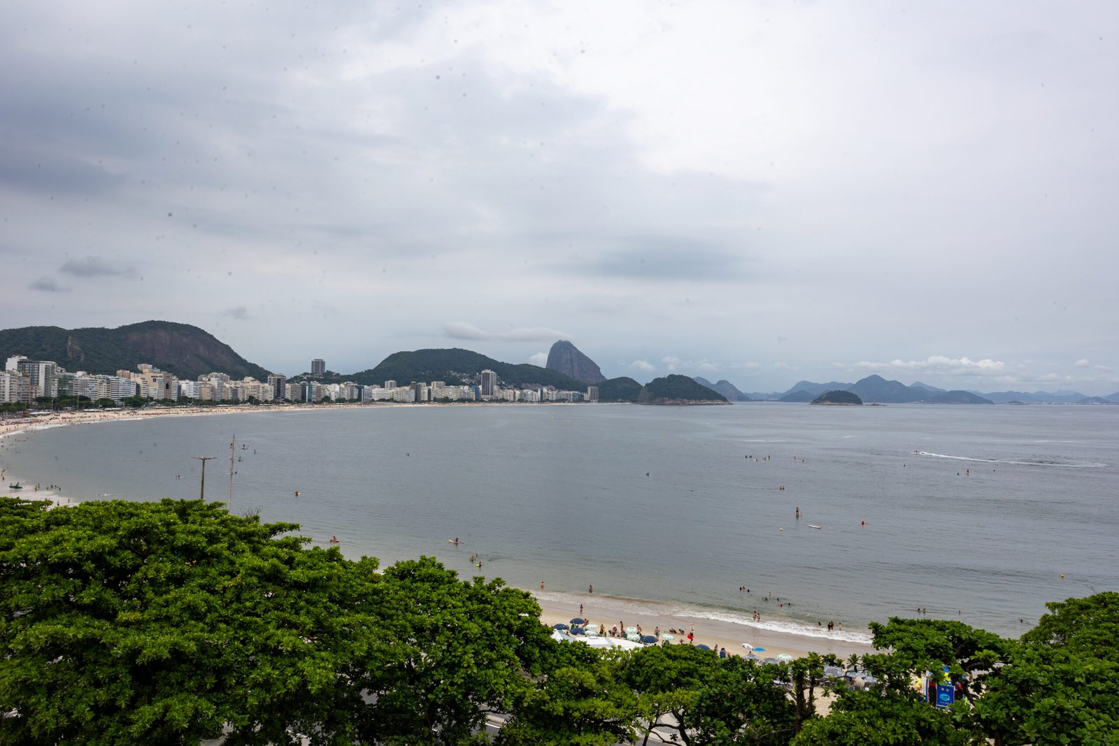 View of Copacabana beach from our room