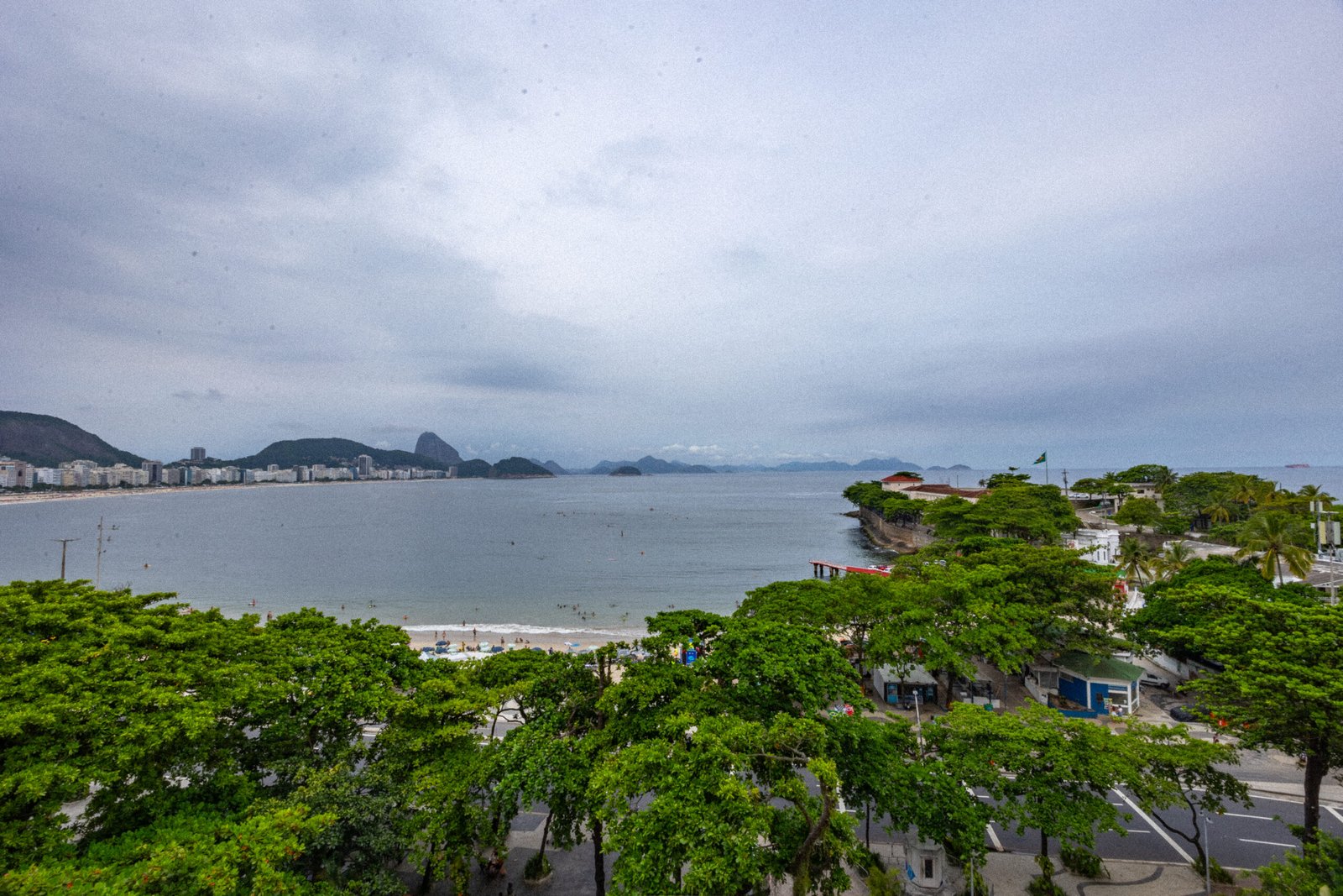 View of Copacabana beach from our room