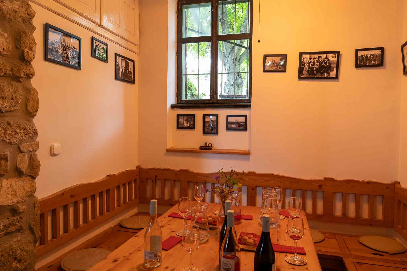 Our first winery - tasting table
