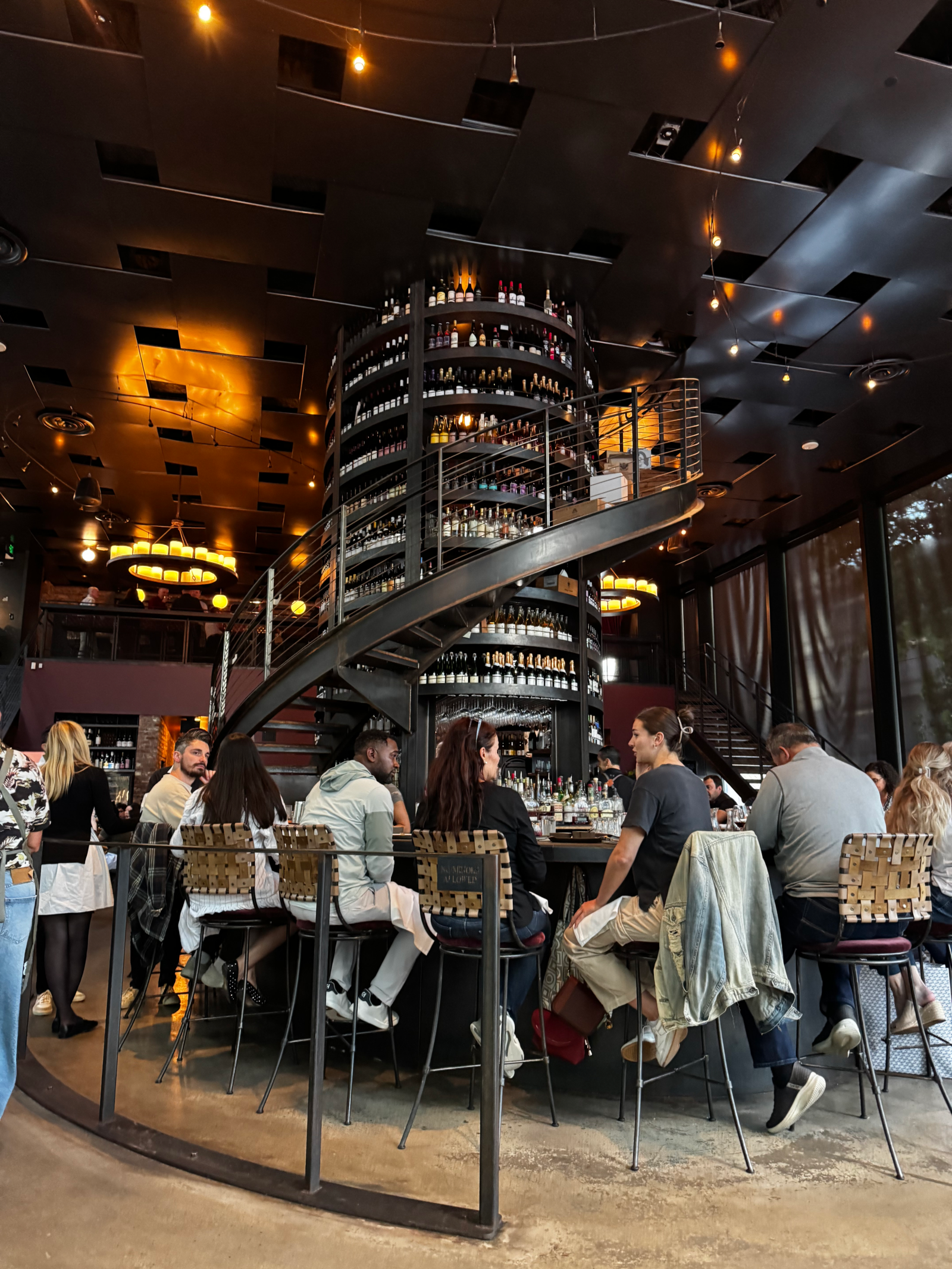 Purple Cafe and Wine bar wine staircase