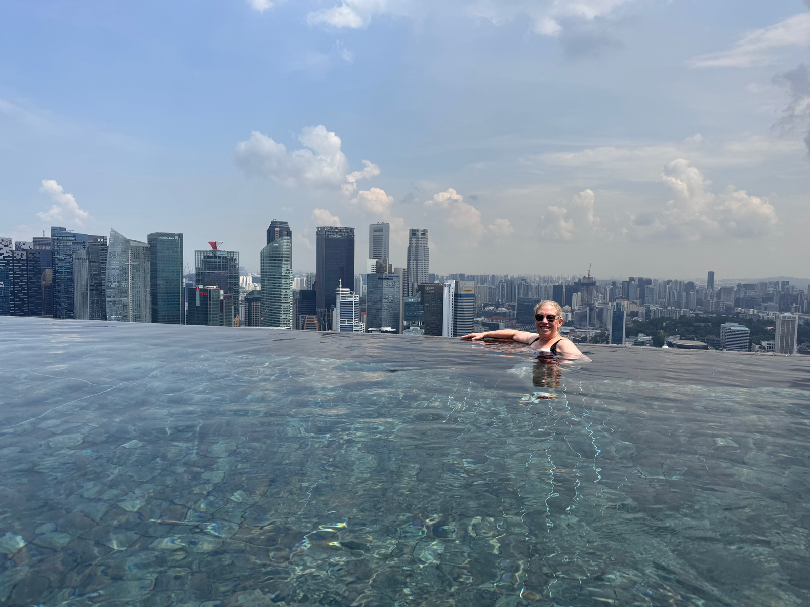 Shawn in the infinity pool