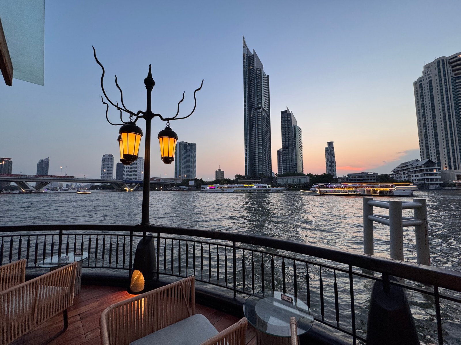 View of the river near the pool and outdoor restaurant/bar