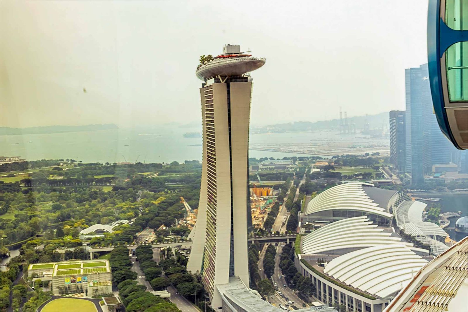 Views of the Marina Bay Sands from the Singapore Flyer