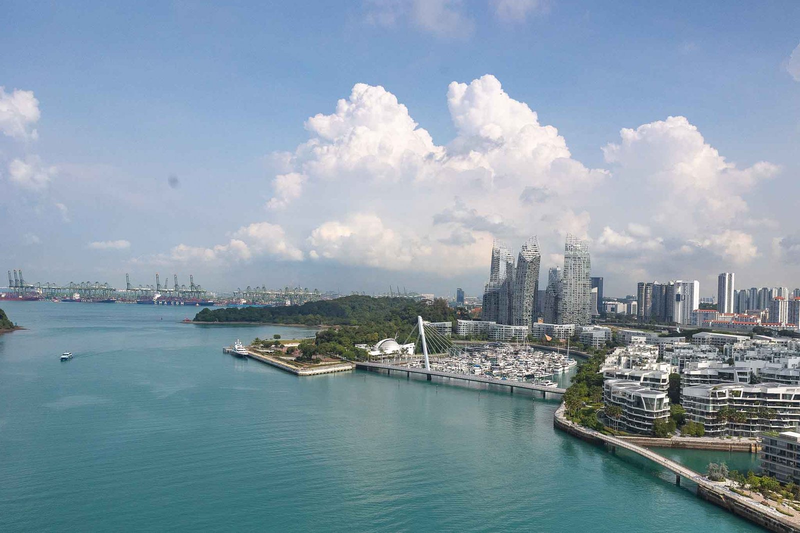 views of the city from the cable car