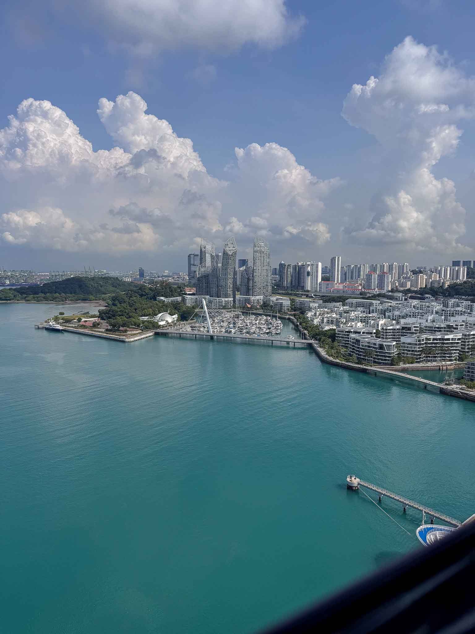 views of the city from the cable car